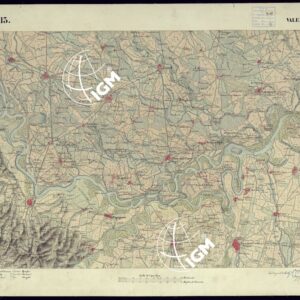 CARTA TOPOGRAFICA DEGLI STATI DI TERRA FERMA DI S.S.R.M. CARLO ALBERTO RE DI SARDEGNA FATTA DAL CORPO DELLO STATO MAGGIORE COMANDATO DAL TEN.TE GEN.LE B.NE DI MONTHOUX ALLA SCALA DI 1 50.000 1831 - FOGLIO M.13 VALENZA.