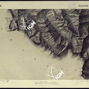 CARTA TOPOGRAFICA DEGLI STATI DI TERRA FERMA DI S.S.R.M. CARLO ALBERTO RE DI SARDEGNA FATTA DAL CORPO DELLO STATO MAGGIORE COMANDATO DAL TEN.TE GEN.LE B.NE DI MONTHOUX ALLA SCALA DI 1 50.000 1831 - FOGLIO N.8  MONGENEVRE.
