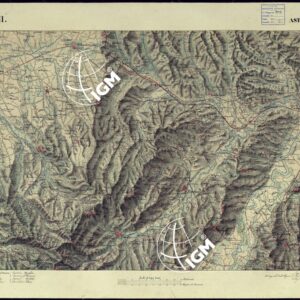 CARTA TOPOGRAFICA DEGLI STATI DI TERRA FERMA DI S.S.R.M. CARLO ALBERTO RE DI SARDEGNA FATTA DAL CORPO DELLO STATO MAGGIORE COMANDATO DAL TEN.TE GEN.LE B.NE DI MONTHOUX ALLA SCALA DI 1 50.000 1831 - FOGLIO N.11 ASTI.