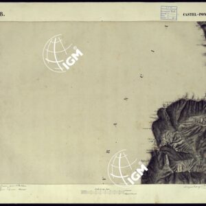 CARTA TOPOGRAFICA DEGLI STATI DI TERRA FERMA DI S.S.R.M. CARLO ALBERTO RE DI SARDEGNA FATTA DAL CORPO DELLO STATO MAGGIORE COMANDATO DAL TEN.TE GEN.LE B.NE DI MONTHOUX ALLA SCALA DI 1 50.000 1831 - FOGLIO O.8 CASTEL-PONTE.