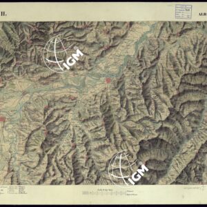 CARTA TOPOGRAFICA DEGLI STATI DI TERRA FERMA DI S.S.R.M. CARLO ALBERTO RE DI SARDEGNA FATTA DAL CORPO DELLO STATO MAGGIORE COMANDATO DAL TEN.TE GEN.LE B.NE DI MONTHOUX ALLA SCALA DI 1 50.000 1831 - FOGLIO O.11 ALBA.