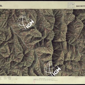 CARTA TOPOGRAFICA DEGLI STATI DI TERRA FERMA DI S.S.R.M. CARLO ALBERTO RE DI SARDEGNA FATTA DAL CORPO DELLO STATO MAGGIORE COMANDATO DAL TEN.TE GEN.LE B.NE DI MONTHOUX ALLA SCALA DI 1 50.000 1831 - FOGLIO O.14 ROCCHETTA.