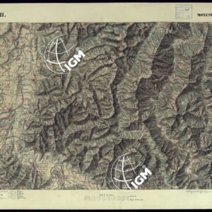 CARTA TOPOGRAFICA DEGLI STATI DI TERRA FERMA DI S.S.R.M. CARLO ALBERTO RE DI SARDEGNA FATTA DAL CORPO DELLO STATO MAGGIORE COMANDATO DAL TEN.TE GEN.LE B.NE DI MONTHOUX ALLA SCALA DI 1 50.000 1831 - FOGLIO P.11 MONESIGLIO.
