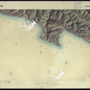 CARTA TOPOGRAFICA DEGLI STATI DI TERRA FERMA DI S.S.R.M. CARLO ALBERTO RE DI SARDEGNA FATTA DAL CORPO DELLO STATO MAGGIORE COMANDATO DAL TEN.TE GEN.LE B.NE DI MONTHOUX ALLA SCALA DI 1 50.000 1831 - FOGLIO  Q.14 CHIAVARI.