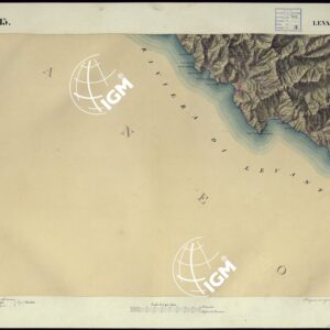 CARTA TOPOGRAFICA DEGLI STATI DI TERRA FERMA DI S.S.R.M. CARLO ALBERTO RE DI SARDEGNA FATTA DAL CORPO DELLO STATO MAGGIORE COMANDATO DAL TEN.TE GEN.LE B.NE DI MONTHOUX ALLA SCALA DI 1 50.000 1831 - FOGLIO R.15 LEVANTO.