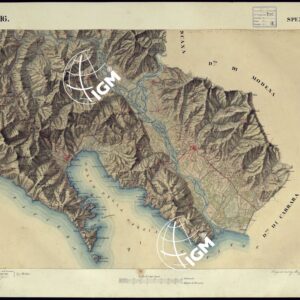 CARTA TOPOGRAFICA DEGLI STATI DI TERRA FERMA DI S.S.R.M. CARLO ALBERTO RE DI SARDEGNA FATTA DAL CORPO DELLO STATO MAGGIORE COMANDATO DAL TEN.TE GEN.LE B.NE DI MONTHOUX ALLA SCALA DI 1 50.000 1831 - FOGLIO R.16 LA SPEZIA.