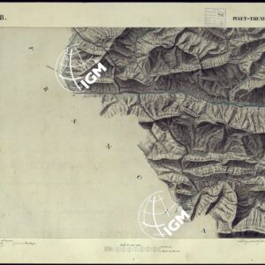 CARTA TOPOGRAFICA DEGLI STATI DI TERRA FERMA DI S.S.R.M. CARLO ALBERTO RE DI SARDEGNA FATTA DAL CORPO DELLO STATO MAGGIORE COMANDATO DAL TEN.TE GEN.LE B.NE DI MONTHOUX ALLA SCALA DI 1 50.000 1831 - FOGLIO S.8  ROCCA STERON.