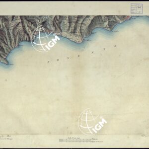 CARTA TOPOGRAFICA DEGLI STATI DI TERRA FERMA DI S.S.R.M. CARLO ALBERTO RE DI SARDEGNA FATTA DAL CORPO DELLO STATO MAGGIORE COMANDATO DAL TEN.TE GEN.LE B.NE DI MONTHOUX ALLA SCALA DI 1 50.000 1831 - FOGLIO T.10 SAN REMO.