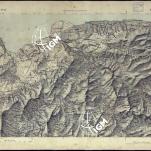 CARTA TOPOGRAFICA DEGLI STATI IN TERRAFERMA DI S.M. IL RE DI SARDEGNA ALLA SCALA DI 1 A 50.000 OPERA DEL CORPO REALE DELLO STATO MAGGIORE - FOGLIO N°VI THONON