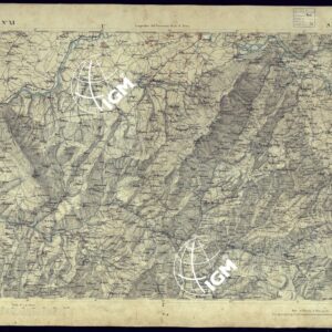 CARTA TOPOGRAFICA DEGLI STATI IN TERRAFERMA DI S.M. IL RE DI SARDEGNA ALLA SCALA DI 1 A 50.000 OPERA DEL CORPO REALE DELLO STATO MAGGIORE - FOGLIO N°XI S. JULIEN