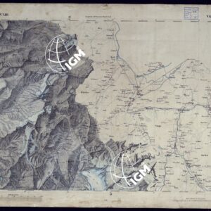 CARTA TOPOGRAFICA DEGLI STATI IN TERRAFERMA DI S.M. IL RE DI SARDEGNA ALLA SCALA DI 1 A 50.000 OPERA DEL CORPO REALE DELLO STATO MAGGIORE - FOGLIO N°XIII  VALLORCINE