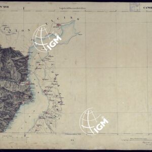 CARTA TOPOGRAFICA DEGLI STATI IN TERRAFERMA DI S.M. IL RE DI SARDEGNA ALLA SCALA DI 1 A 50.000 OPERA DEL CORPO REALE DELLO STATO MAGGIORE - FOGLIO N°XVII CANOBBIO
