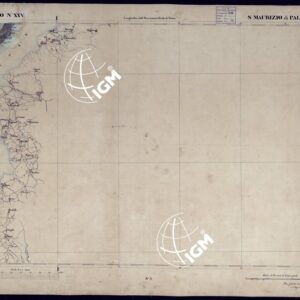 CARTA TOPOGRAFICA DEGLI STATI IN TERRAFERMA DI S.M. IL RE DI SARDEGNA ALLA SCALA DI 1 A 50.000 OPERA DEL CORPO REALE DELLO STATO MAGGIORE - FOGLIO N°XXV S. MAURIZIO DI PALLANZA
