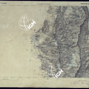 CARTA TOPOGRAFICA DEGLI STATI IN TERRAFERMA DI S.M. IL RE DI SARDEGNA ALLA SCALA DI 1 A 50.000 OPERA DEL CORPO REALE DELLO STATO MAGGIORE - FOGLIO N°XXVI PONT-BEAUVOISIN