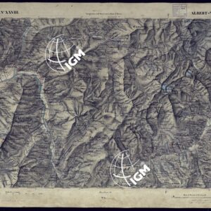 CARTA TOPOGRAFICA DEGLI STATI IN TERRAFERMA DI S.M. IL RE DI SARDEGNA ALLA SCALA DI 1 A 50.000 OPERA DEL CORPO REALE DELLO STATO MAGGIORE - FOGLIO N°XXVIII ALBERT-VILLE