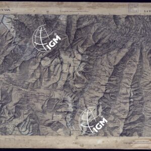 CARTA TOPOGRAFICA DEGLI STATI IN TERRAFERMA DI S.M. IL RE DI SARDEGNA ALLA SCALA DI 1 A 50.000 OPERA DEL CORPO REALE DELLO STATO MAGGIORE - FOGLIO N°XXIX  LA THUILLE