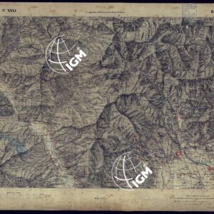CARTA TOPOGRAFICA DEGLI STATI IN TERRAFERMA DI S.M. IL RE DI SARDEGNA ALLA SCALA DI 1 A 50.000 OPERA DEL CORPO REALE DELLO STATO MAGGIORE - FOGLIO N°XXXI BIELLA