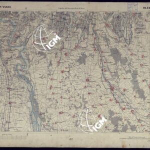 CARTA TOPOGRAFICA DEGLI STATI IN TERRAFERMA DI S.M. IL RE DI SARDEGNA ALLA SCALA DI 1 A 50.000 OPERA DEL CORPO REALE DELLO STATO MAGGIORE - FOGLIO N°XXXIII OLEGGIO