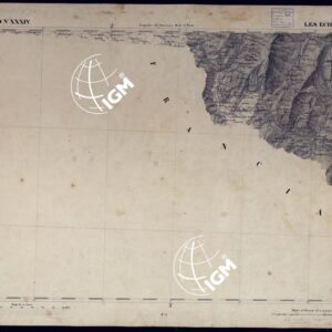 CARTA TOPOGRAFICA DEGLI STATI IN TERRAFERMA DI S.M. IL RE DI SARDEGNA ALLA SCALA DI 1 A 50.000 OPERA DEL CORPO REALE DELLO STATO MAGGIORE - FOGLIO N°XXXIV LES ECHELLES