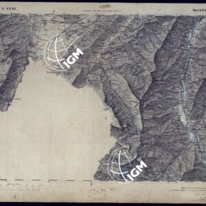 CARTA TOPOGRAFICA DEGLI STATI IN TERRAFERMA DI S.M. IL RE DI SARDEGNA ALLA SCALA DI 1 A 50.000 OPERA DEL CORPO REALE DELLO STATO MAGGIORE - FOGLIO N°XXXV MONTMEILLAN