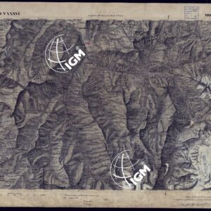 CARTA TOPOGRAFICA DEGLI STATI IN TERRAFERMA DI S.M. IL RE DI SARDEGNA ALLA SCALA DI 1 A 50.000 OPERA DEL CORPO REALE DELLO STATO MAGGIORE - FOGLIO N°XXXVI MOUTIERS