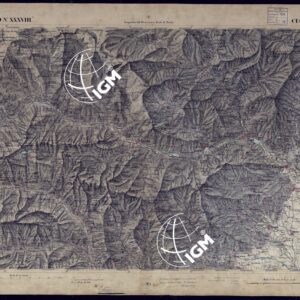 CARTA TOPOGRAFICA DEGLI STATI IN TERRAFERMA DI S.M. IL RE DI SARDEGNA ALLA SCALA DI 1 A 50.000 OPERA DEL CORPO REALE DELLO STATO MAGGIORE - FOGLIO N°XXXVIII COURGNE'