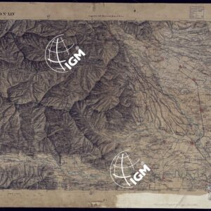 CARTA TOPOGRAFICA DEGLI STATI IN TERRAFERMA DI S.M. IL RE DI SARDEGNA ALLA SCALA DI 1 A 50.000 OPERA DEL CORPO REALE DELLO STATO MAGGIORE - FOGLIO N°XLV CIRIE'
