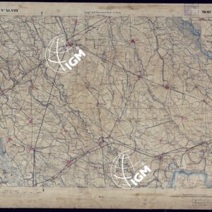 CARTA TOPOGRAFICA DEGLI STATI IN TERRAFERMA DI S.M. IL RE DI SARDEGNA ALLA SCALA DI 1 A 50.000 OPERA DEL CORPO REALE DELLO STATO MAGGIORE - FOGLIO N°XLVIII MORTARA