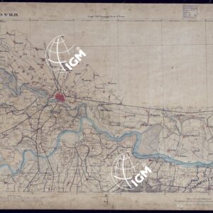 CARTA TOPOGRAFICA DEGLI STATI IN TERRAFERMA DI S.M. IL RE DI SARDEGNA ALLA SCALA DI 1 A 50.000 OPERA DEL CORPO REALE DELLO STATO MAGGIORE - FOGLIO N°XLIX PAVIA