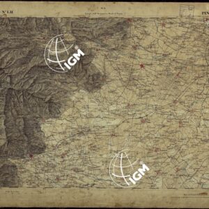 CARTA TOPOGRAFICA DEGLI STATI IN TERRAFERMA DI S.M. IL RE DI SARDEGNA ALLA SCALA DI 1 A 50.000 OPERA DEL CORPO REALE DELLO STATO MAGGIORE - FOGLIO N°LII PINEROLO
