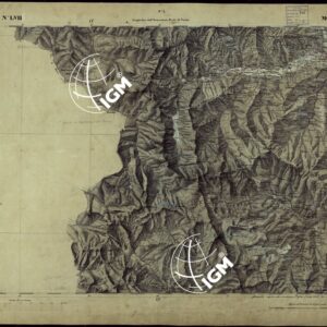 CARTA TOPOGRAFICA DEGLI STATI IN TERRAFERMA DI S.M. IL RE DI SARDEGNA ALLA SCALA DI 1 A 50.000 OPERA DEL CORPO REALE DELLO STATO MAGGIORE - FOGLIO N°LVII MONVISO