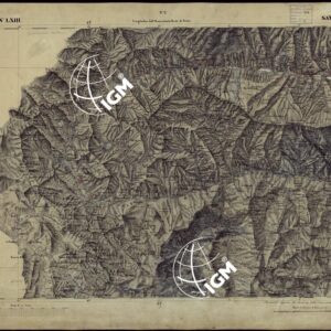 CARTA TOPOGRAFICA DEGLI STATI IN TERRAFERMA DI S.M. IL RE DI SARDEGNA ALLA SCALA DI 1 A 50.000 OPERA DEL CORPO REALE DELLO STATO MAGGIORE - FOGLIO N°LXIII SAMPEYRE