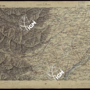CARTA TOPOGRAFICA DEGLI STATI IN TERRAFERMA DI S.M. IL RE DI SARDEGNA ALLA SCALA DI 1 A 50.000 OPERA DEL CORPO REALE DELLO STATO MAGGIORE - FOGLIO N°LXIV CENTALLO