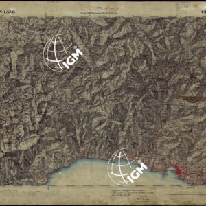 CARTA TOPOGRAFICA DEGLI STATI IN TERRAFERMA DI S.M. IL RE DI SARDEGNA ALLA SCALA DI 1 A 50.000 OPERA DEL CORPO REALE DELLO STATO MAGGIORE - FOGLIO N°LXVII GENOVA
