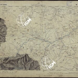 CARTA TOPOGRAFICA DEGLI STATI IN TERRAFERMA DI S.M. IL RE DI SARDEGNA ALLA SCALA DI 1 A 50.000 OPERA DEL CORPO REALE DELLO STATO MAGGIORE - FOGLIO N°LXIX M. PENNA