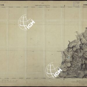 CARTA TOPOGRAFICA DEGLI STATI IN TERRAFERMA DI S.M. IL RE DI SARDEGNA ALLA SCALA DI 1 A 50.000 OPERA DEL CORPO REALE DELLO STATO MAGGIORE - FOGLIO N°LXX ENTRAUNES