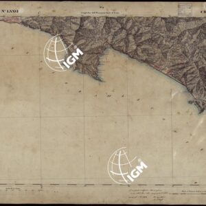 CARTA TOPOGRAFICA DEGLI STATI IN TERRAFERMA DI S.M. IL RE DI SARDEGNA ALLA SCALA DI 1 A 50.000 OPERA DEL CORPO REALE DELLO STATO MAGGIORE - FOGLIO N°LXXVI CHIAVARI