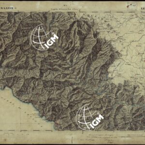 CARTA TOPOGRAFICA DEGLI STATI IN TERRAFERMA DI S.M. IL RE DI SARDEGNA ALLA SCALA DI 1 A 50.000 OPERA DEL CORPO REALE DELLO STATO MAGGIORE - FOGLIO N°LXXVII LEVANTO