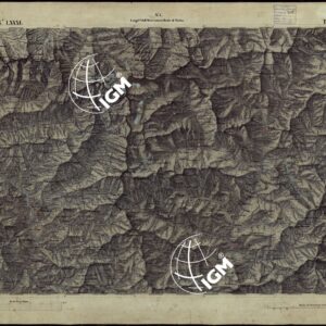 CARTA TOPOGRAFICA DEGLI STATI IN TERRAFERMA DI S.M. IL RE DI SARDEGNA ALLA SCALA DI 1 A 50.000 OPERA DEL CORPO REALE DELLO STATO MAGGIORE - FOGLIO N°LXXXI TENDA