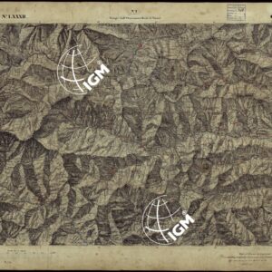 CARTA TOPOGRAFICA DEGLI STATI IN TERRAFERMA DI S.M. IL RE DI SARDEGNA ALLA SCALA DI 1 A 50.000 OPERA DEL CORPO REALE DELLO STATO MAGGIORE - FOGLIO N°LXXXII  ORMEA
