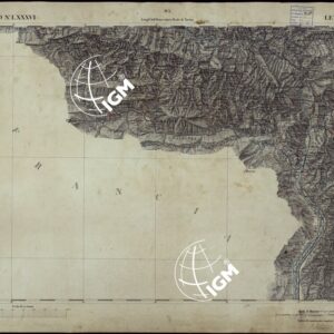 CARTA TOPOGRAFICA DEGLI STATI IN TERRAFERMA DI S.M. IL RE DI SARDEGNA ALLA SCALA DI 1 A 50.000 OPERA DEL CORPO REALE DELLO STATO MAGGIORE - FOGLIO N°LXXXVI LEVENZO