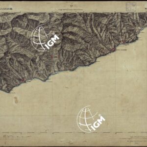 CARTA TOPOGRAFICA DEGLI STATI IN TERRAFERMA DI S.M. IL RE DI SARDEGNA ALLA SCALA DI 1 A 50.000 OPERA DEL CORPO REALE DELLO STATO MAGGIORE - FOGLIO N°LXXXVIII S. REMO