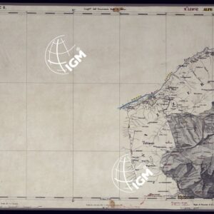 CARTA TOPOGRAFICA DEGLI STATI IN TERRAFERMA DI S.M. IL RE DI SARDEGNA ALLA SCALA DI 1 A 50.000 OPERA DEL CORPO REALE DELLO STATO MAGGIORE - FOGLIO N°8 M. LEONE ALPE DI VEGLIA