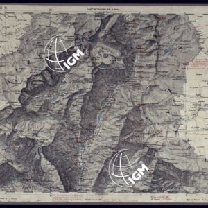 CARTA TOPOGRAFICA DEGLI STATI IN TERRAFERMA DI S.M. IL RE DI SARDEGNA ALLA SCALA DI 1 A 50.000 OPERA DEL CORPO REALE DELLO STATO MAGGIORE - FOGLIO N°9 CRODO