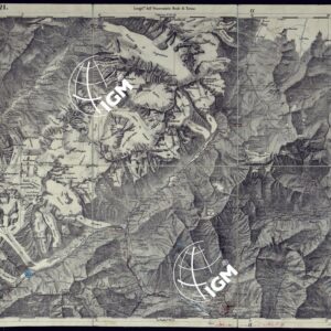 CARTA TOPOGRAFICA DEGLI STATI IN TERRAFERMA DI S.M. IL RE DI SARDEGNA ALLA SCALA DI 1 A 50.000 OPERA DEL CORPO REALE DELLO STATO MAGGIORE - FOGLIO N°21  M. BIANCO
