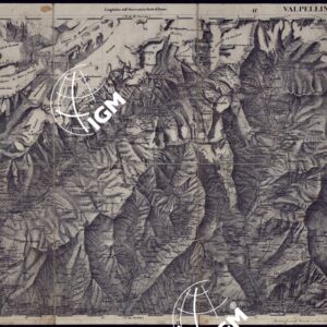 CARTA TOPOGRAFICA DEGLI STATI IN TERRAFERMA DI S.M. IL RE DI SARDEGNA ALLA SCALA DI 1 A 50.000 OPERA DEL CORPO REALE DELLO STATO MAGGIORE - FOGLIO N°22 VALPELLINA