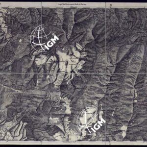 CARTA TOPOGRAFICA DEGLI STATI IN TERRAFERMA DI S.M. IL RE DI SARDEGNA ALLA SCALA DI 1 A 50.000 OPERA DEL CORPO REALE DELLO STATO MAGGIORE - FOGLIO N°29 LA THUILLE  FRONTE E RETRO