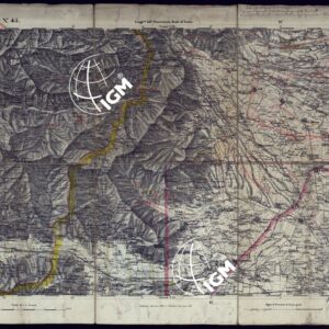 CARTA TOPOGRAFICA DEGLI STATI IN TERRAFERMA DI S.M. IL RE DI SARDEGNA ALLA SCALA DI 1 A 50.000 OPERA DEL CORPO REALE DELLO STATO MAGGIORE - FOGLIO N°45 CIRIE'