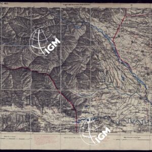 CARTA TOPOGRAFICA DEGLI STATI IN TERRAFERMA DI S.M. IL RE DI SARDEGNA ALLA SCALA DI 1 A 50.000 OPERA DEL CORPO REALE DELLO STATO MAGGIORE - FOGLIO N°45 CIRIE'