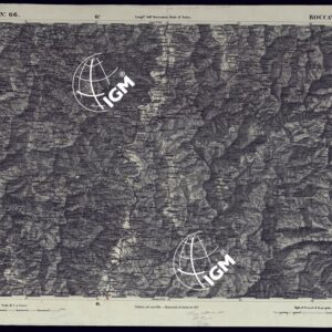 CARTA TOPOGRAFICA DEGLI STATI IN TERRAFERMA DI S.M. IL RE DI SARDEGNA ALLA SCALA DI 1 A 50.000 OPERA DEL CORPO REALE DELLO STATO MAGGIORE - FOGLIO N°66 ROCCAVERANO